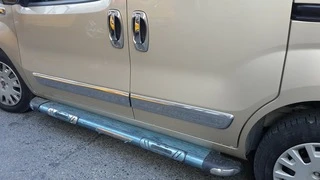 Молдинг дверний (4 шт., нерж.) OmsaLine - Італійська нержавійка для Citroen Nemo