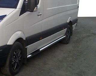 Бічні труби (2 шт., Нерж.) Середня база для Renault Master 1998-2010 рр