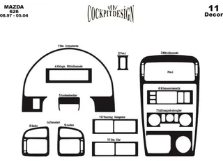 Накладки на панель Дерево для Mazda 626