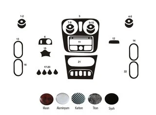 Накладки на панель (Meric, Туреччина) Дерево для Renault Logan II 2013-2022 рр