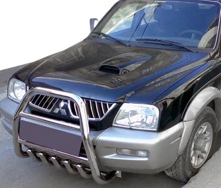 Кенгурятник QT007 (нерж.) для Mitsubishi L200 1996-2006 рр