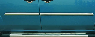 Молдинг дверний (4 шт, нерж.) OmsaLine - Італійська нержавійка для Fiat Doblo I 2001-2005 рр
