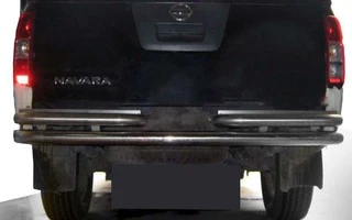 Задній захист AK005-3 (нерж) для Nissan Navara 2006-2015 рр