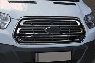 Обведення решітки (2014-2018, 2 шт, нерж) Carmos - Турецька сталь для Ford Transit 2014- рр