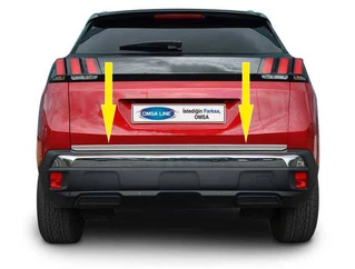 Кромка багажника (нерж) OmsaLine - Італійська нержавійка для Peugeot 3008 2016-2023 рр