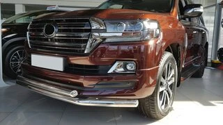 Передня дуга ST014 (2015-2025, нерж.) 60мм на 42мм для Toyota Land Cruiser 200