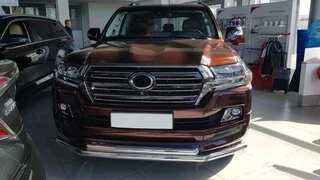 Передня дуга ST014 (2015-2025, нерж.) 60мм на 42мм для Toyota Land Cruiser 200