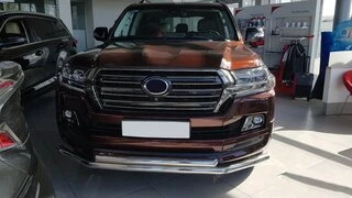 Передня дуга ST014 (2015-2025, нерж.) 60мм на 42мм для Toyota Land Cruiser 200