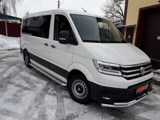 Передній захист ST085 (нерж) для Volkswagen Crafter 2016- рр