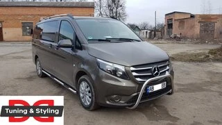 Бічні труби 2 шт., нерж.) d60, Коротка/Середня бази для Mercedes Vito / V-class W447 2014- рр