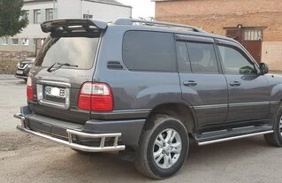 Задній захист AK009-15 (нерж.) для Lexus LX470