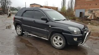 Бічні труби (2 шт., Нерж.) для Kia Sportage 2004-2010 рр
