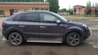 Бокові пороги Premium (2 шт., нерж.) 60 мм для Renault Koleos 2008-2016 рр