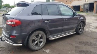 Бокові пороги Premium (2 шт., нерж.) 60 мм для Renault Koleos 2008-2016 рр