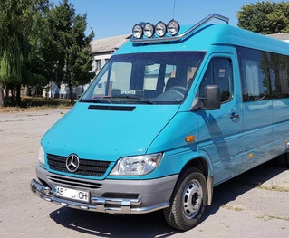 Передній захист ST015-2 (нерж.) для Mercedes Sprinter W901/902/903/904/905 1995-2006 рр