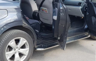 Бокові пороги Premium (2 шт., нерж.) &Oslash;60 для Subaru Forester 2013-2018 рр