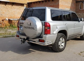 Задня дуга AK005-3 (нерж) для Nissan Patrol Y61 1997-2011 рр