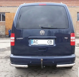 Задні куточки AK003 (2 шт., нерж) для Volkswagen Caddy 2004-2010 рр
