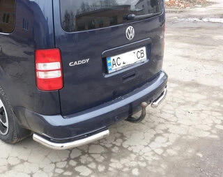 Задні куточки AK003 (2 шт., нерж) для Volkswagen Caddy 2004-2010 рр