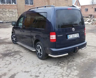 Задні куточки AK003 (2 шт., нерж) для Volkswagen Caddy 2004-2010 рр