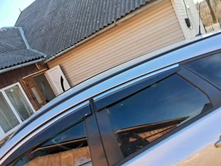 Вітровики з хром із смужкою HB/SD (4 шт, Sunplex Chrome) для Opel Astra J 2009-2015 рр