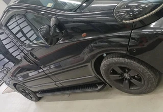 Бокові пороги Allmond Black (2 шт., алюміній) Довга база для Opel Vivaro 2001-2015 рр