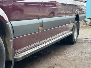 Бокові пороги DOT-Line (2 шт., Алюм.) довга база для Volkswagen Crafter 2006-2016 рр