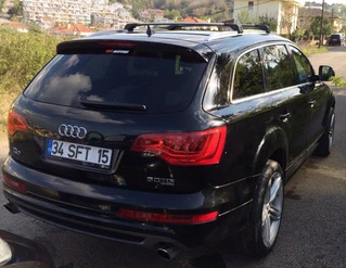 Поперечний багажник WingBar V2 (2шт, алюміній) Чорний колір для Ауди Q7 2005-2015 рр