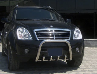 Кенгурятник QT006 (нерж) для SsangYong Rexton I 2001-2017 рр