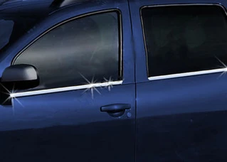 Молдинг скла (4 шт, нерж) для Nissan Terrano 2014- рр