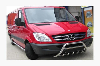 Кенгурятник WT003 (нерж.) 60мм, з написом для Mercedes Sprinter W906 2006-2018 рр