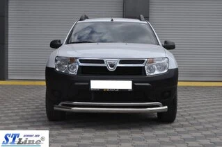 Передній захист ST017 (нерж.) для Dacia Duster 2008-2018 рр