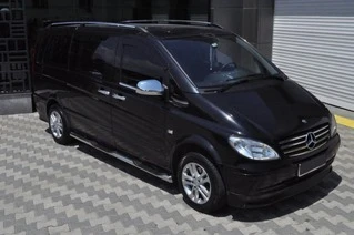Бічні труби BB002 (2 шт., нерж.) d70, Довга база для Mercedes Viano 2004-2014 рр