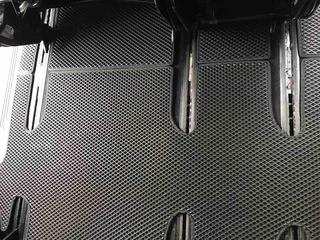 Килимки EVA V-class, ExtraLong 2 бокових (Тільки самовивіз, повний салон, Чорний) для Mercedes Vito / V-class W447 2014- рр