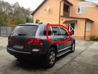 Хром на стійки дверей (6 шт, нерж) для Volkswagen Touareg 2002-2010 рр