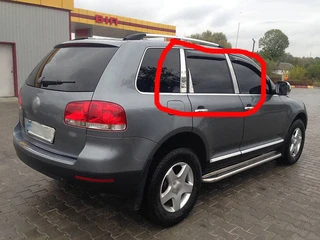 Хром на стійки дверей (6 шт, нерж) для Volkswagen Touareg 2002-2010 рр