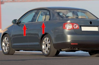 Зовнішня окантовка вікон (4 шт, нерж) Carmos - Турецька сталь для Volkswagen Jetta 2006-2011 рр