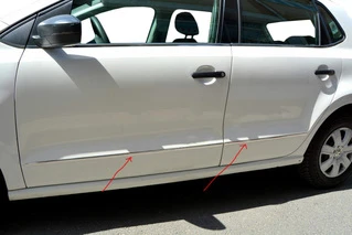 Молдинг дверей HB (нерж) для Volkswagen Polo 2010-2017 рр