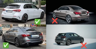 Бризковики Premium AMG / A35 (4 шт) для Mercedes A-сlass W177 2018- рр