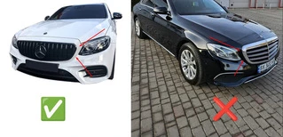 Передня решітка Diamond Silver (для Avantgarde 2016-2019) З місцем під камеру для Mercedes E-сlass W213 2016- рр