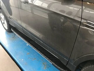 Бокові пороги Bosphorus Grey (2 шт., Алюміній) З пофарбованим листям на дверях для Ford Kuga/Escape 2013-2019 рр