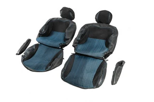 Авточохли (тканина і шкірозамінник, Premium) Повний салон для Peugeot Partner Tepee 2008-2018 рр