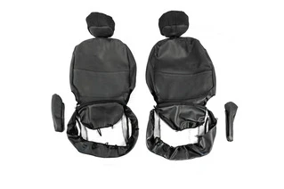 Авточохли (тканина і шкірозамінник, Premium) Повний салон для Peugeot Partner Tepee 2008-2018 рр