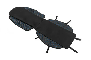 Накидка на сидіння ECO і тканина (1 шт, Чорний з синьою ниткою-2025 тканина)