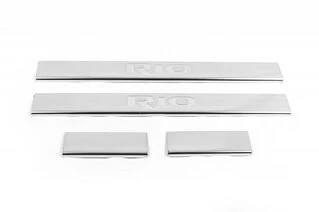 Накладки на пороги OmsaLine (нерж., 4шт.) для Kia Rio 2012-2017 рр