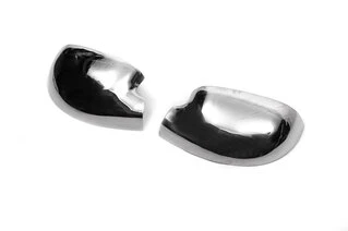 Накладки на дзеркала верхня частина (2 шт, нерж) для Dacia Logan I 2005-2008 рр