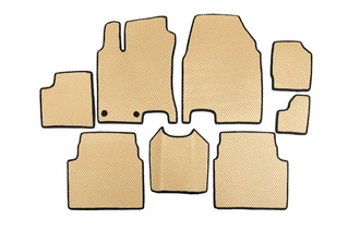 Килимки для -20252 (3 ряди, EVA, Бежевий) для Nissan Qashqai 2007-2010 рр