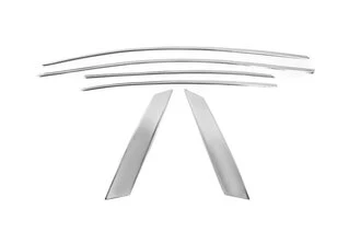 Верхня окантовка скла HB (6 шт, нерж.) для Ford Focus II 2005-2008 рр