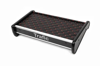 Полиця на панель (2001-2010, Чорна з червоною ниткою) для Renault Trafic рр