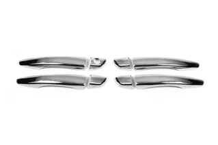 Накладки на ручки OmsaLine (4 шт, нерж) для Peugeot 2008 2019- рр